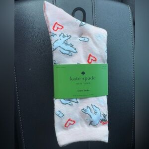 Kate Spade NWT Crew Socks Set of 3 - Blush, Red and White
